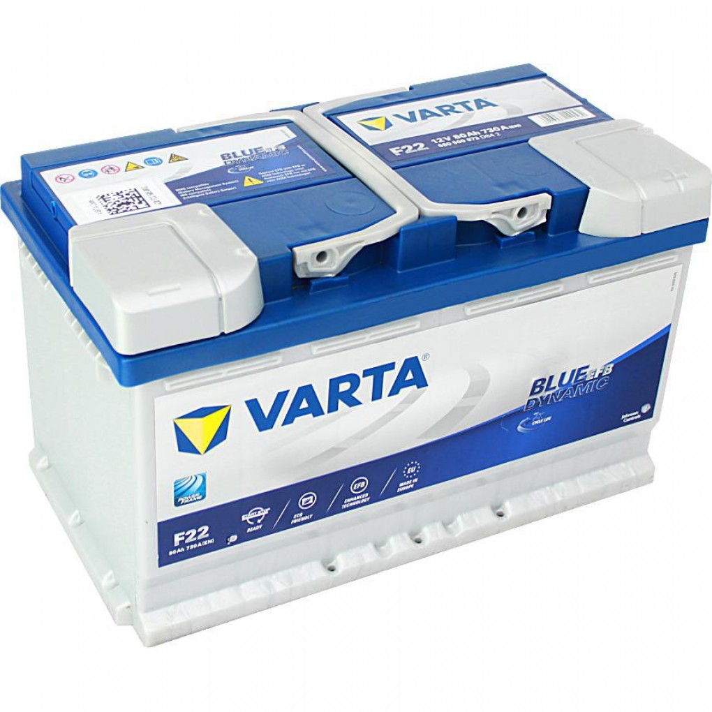 Wonderbaarlijk Gedrag patroon Varta 580500073 Startaccu F22 80ah 12Volt 730en Koudstart